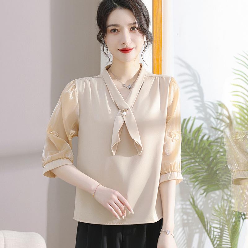 Elegant Chiffon Shirt for Middle-aged Women - Casual Seven-point Sleeve Top XL (suggested weight: 90-109 jin) светло-желтого
Elegant Chiffon Shirt for Middle-aged Women - Casual Seven-point Sleeve Top XL (suggested weight: 90-109 jin) светло-желтого