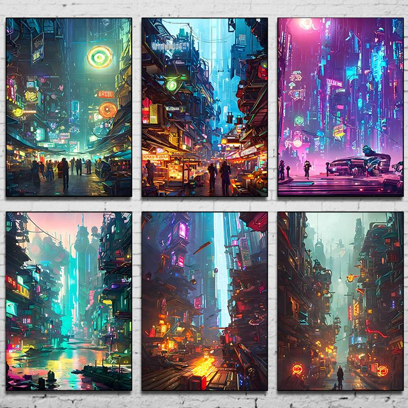 Prosperous Cyberpunk City Painting Canvas Poster Future World Wall Art Picture for Living Room Bedroom Modern Home Decor Gift 21cm×30cm NoFrame
Prosperous Cyberpunk City Painting Canvas Poster Future World Wall Art Picture for Living Room Bedroom Modern Home Decor Gift 21cm×30cm NoFrame