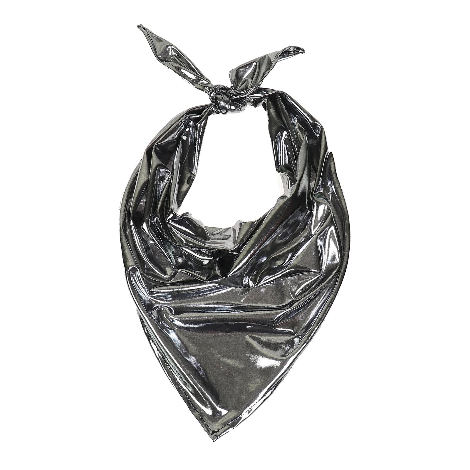 Y2K Metallic Triangle Bandana, High Gloss Punk Head Scarf for Women
Y2K Metallic Triangle Bandana, High Gloss Punk Head Scarf for Women