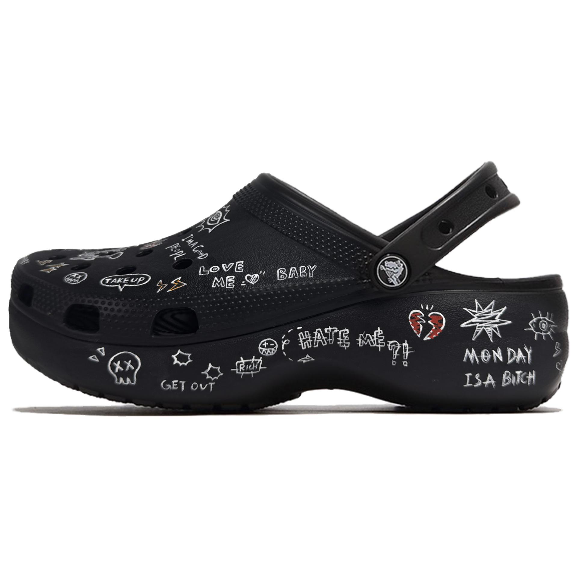 Crocs Classic Platform Clog Eight Rhapsody Graffiti Manifesto Hand-painted Graffiti Fashion Versatile Hole Shoes Women Black 37-38 чёрный
Crocs Classic Platform Clog Eight Rhapsody Graffiti Manifesto Hand-painted Graffiti Fashion Versatile Hole Shoes Women Black 37-38 чёрный
