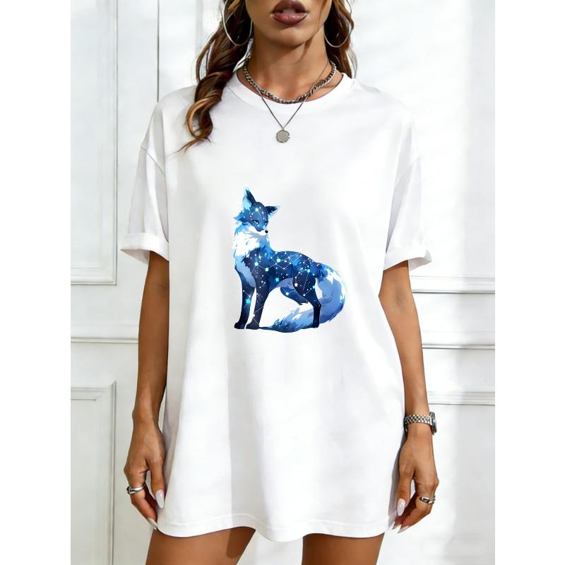 Oversized T Shirt Dress Black Cosmic Fox Print For Casual Wear XXXXL білий
Oversized T Shirt Dress Black Cosmic Fox Print For Casual Wear XXXXL білий