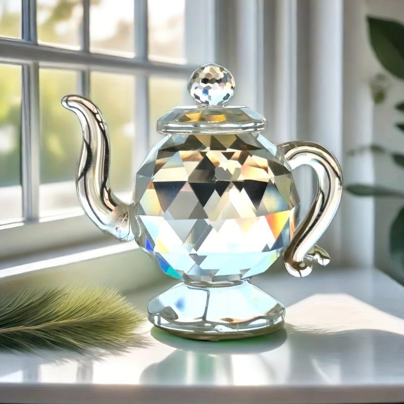 Чарівна кришталева фігурка чайника Універсальний декор для дому та офісу Ідеально підходить для вітальні, бару, кафе Не потребує живлення 1Pcs білий
Чарівна кришталева фігурка чайника Універсальний декор для дому та офісу Ідеально підходить для вітальні, бару, кафе Не потребує живлення 1Pcs білий