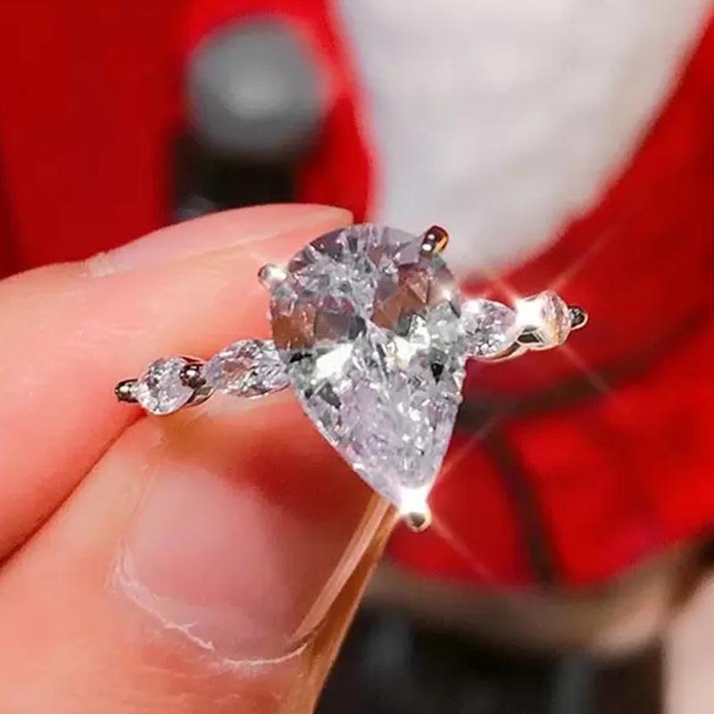 Pear-Shaped Zircon Drop Ring - Women s Trendy Fashion Jewelry Size 9
Pear-Shaped Zircon Drop Ring - Women s Trendy Fashion Jewelry Size 9