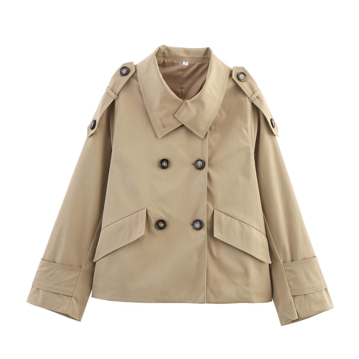 European & American Women s Fashion 2025 Summer-Autumn Short Trench Coat - Petite & Lightweight Medium темного кольору хакі
European & American Women s Fashion 2025 Summer-Autumn Short Trench Coat - Petite & Lightweight Medium темного кольору хакі