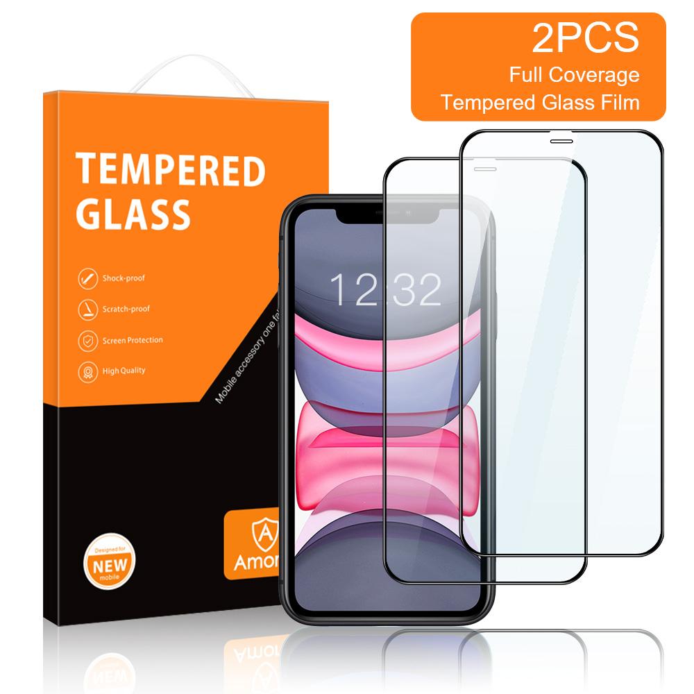 AMORUS 2Pcs Clear Full Glue Secondary Hardening Anti-explosion Silk Printing Full Size Tempered Glass Screen Protector for iPhone 11 6.1 inch Black
AMORUS 2Pcs Clear Full Glue Secondary Hardening Anti-explosion Silk Printing Full Size Tempered Glass Screen Protector for iPhone 11 6.1 inch Black
