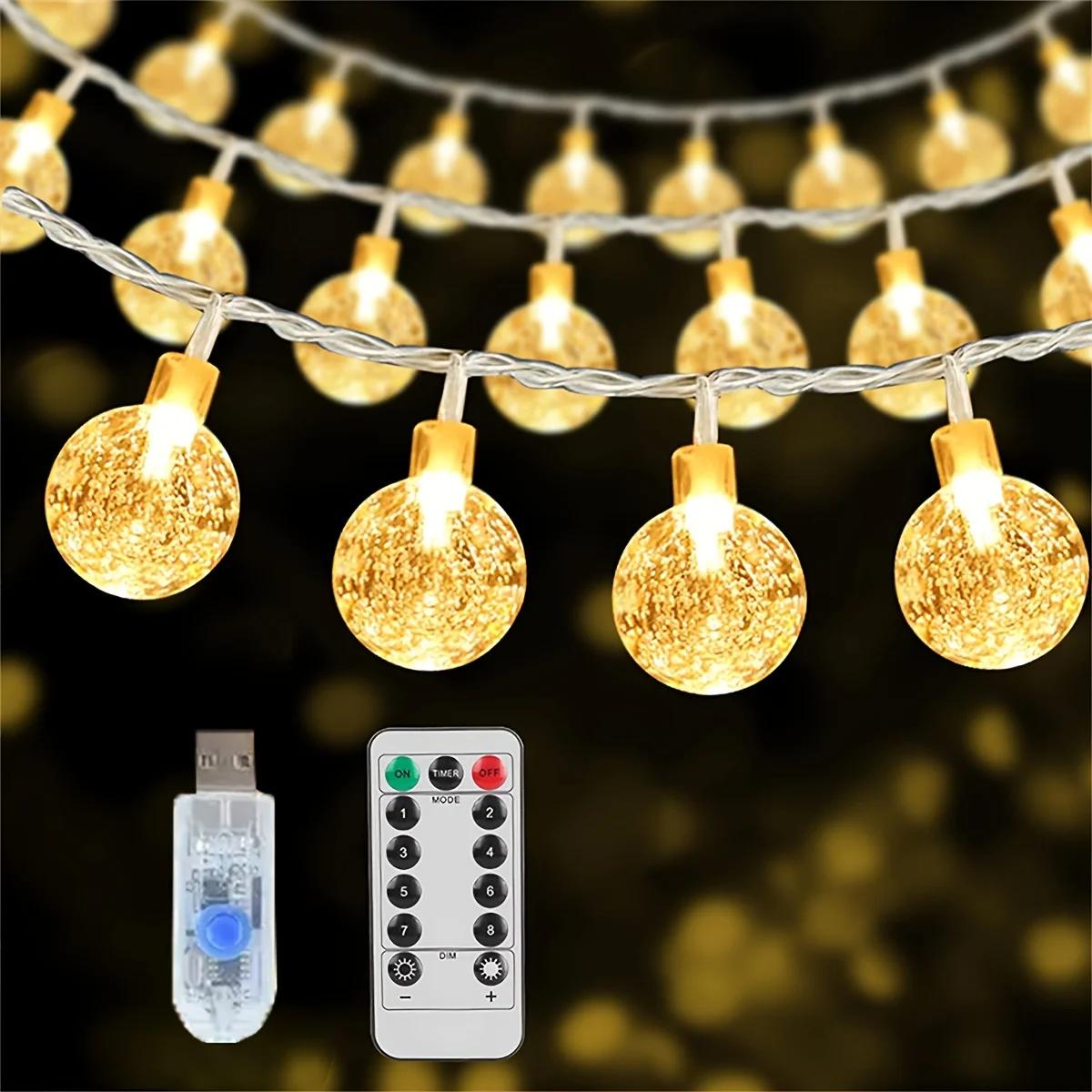 Outdoor Camping Tent Atmosphere Lights LED Lights Birthday String Lights Camping Warm Light Small round Lights Party Decoration crystal&6m 50LED теплим білим кольором
Outdoor Camping Tent Atmosphere Lights LED Lights Birthday String Lights Camping Warm Light Small round Lights Party Decoration crystal&6m 50LED теплим білим кольором