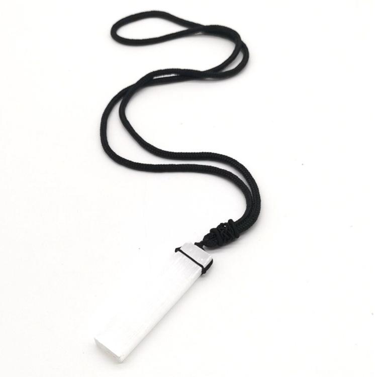 Gravel Crystal Gypsum Strip Colorful Stone Black Rope Necklace N546
Gravel Crystal Gypsum Strip Colorful Stone Black Rope Necklace N546