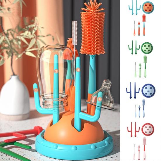 1 Set Bottle Brush Set with Drain Holder Detachable Double-layer Base Long Handle 360-Degree Easy Cleaning Portable Drying Rack Bottle Brush
1 Set Bottle Brush Set with Drain Holder Detachable Double-layer Base Long Handle 360-Degree Easy Cleaning Portable Drying Rack Bottle Brush