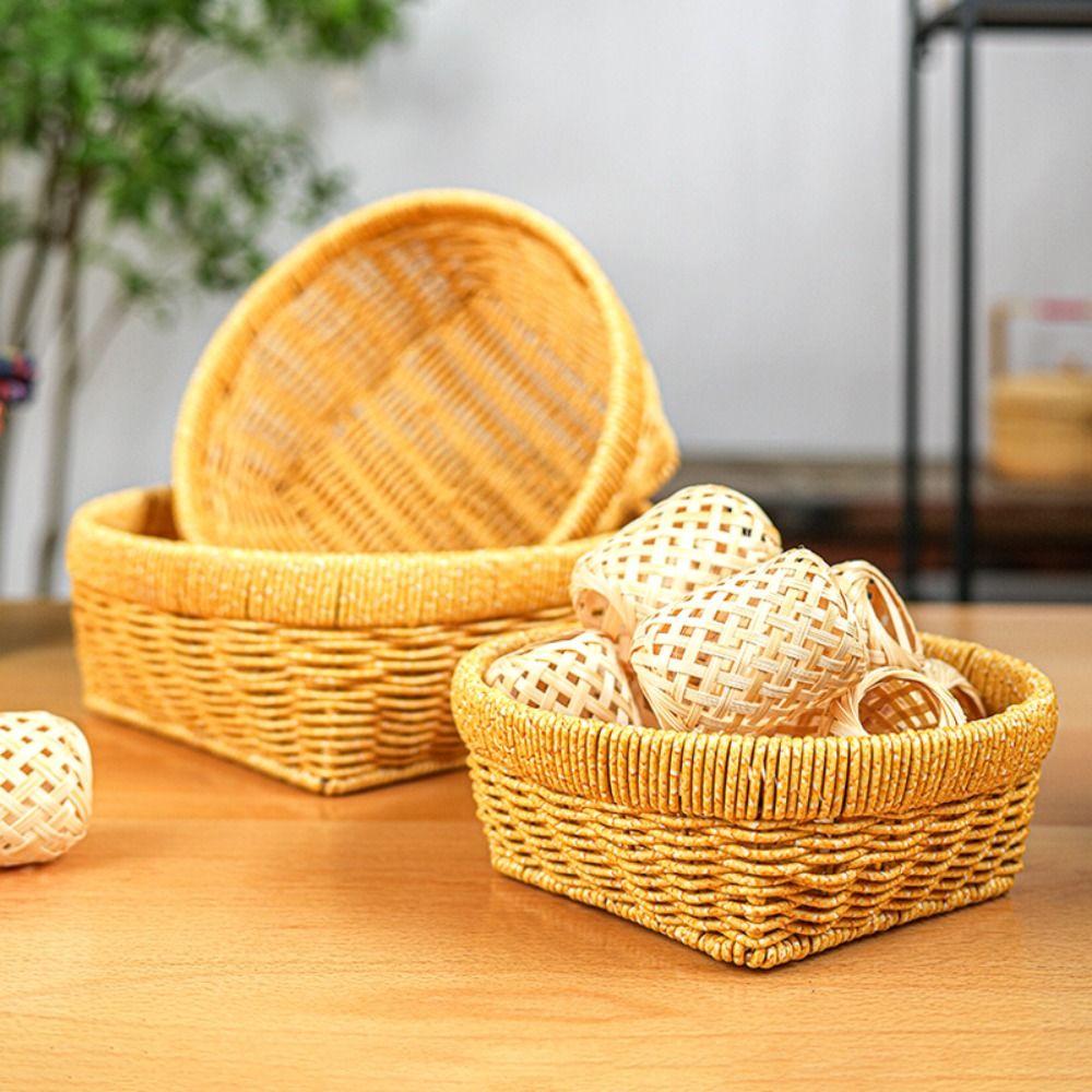 3 Styles Handwoven Bread Storage Basket Breathable Storage Bin New Rustic Flower Basket 13.5*7*20cm
3 Styles Handwoven Bread Storage Basket Breathable Storage Bin New Rustic Flower Basket 13.5*7*20cm