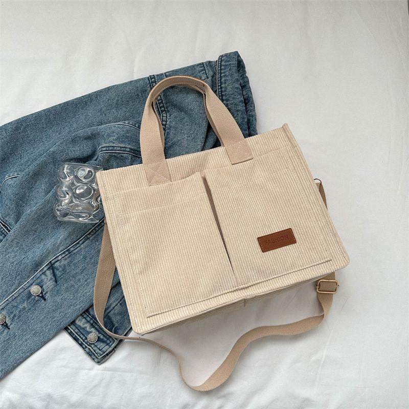 Trendy Corduroy Commuter Tote Bag 2023 Fashionable Street Style Shoulder Bag
Trendy Corduroy Commuter Tote Bag 2023 Fashionable Street Style Shoulder Bag