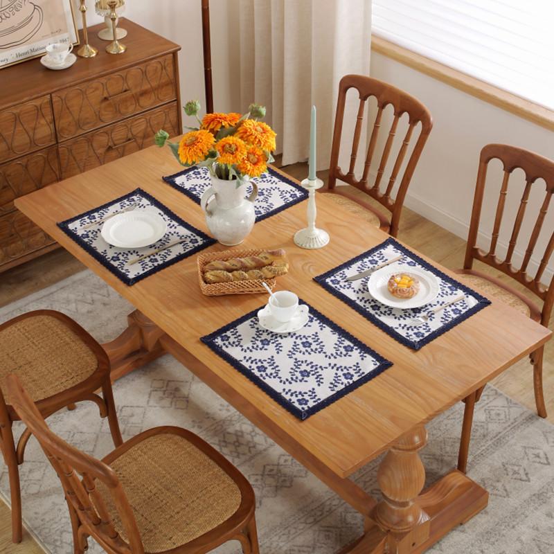 Rectangular Blue Placemat Lace Vintage Fabric Reusable heatproof Anti slip Dish Mat Pad Guard Countertop Protector Decoration 30X40cm
Rectangular Blue Placemat Lace Vintage Fabric Reusable heatproof Anti slip Dish Mat Pad Guard Countertop Protector Decoration 30X40cm