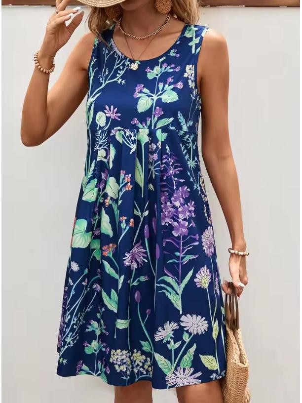 Elegant Floral Digital Print Sleeveless Dress - Spring/Summer Double Extra Large
Elegant Floral Digital Print Sleeveless Dress - Spring/Summer Double Extra Large