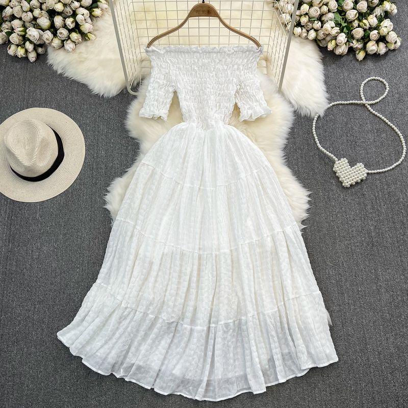 Off-the-Shoulder Summer Gentle A- line Large Hem Dress White All yards
Off-the-Shoulder Summer Gentle A- line Large Hem Dress White All yards