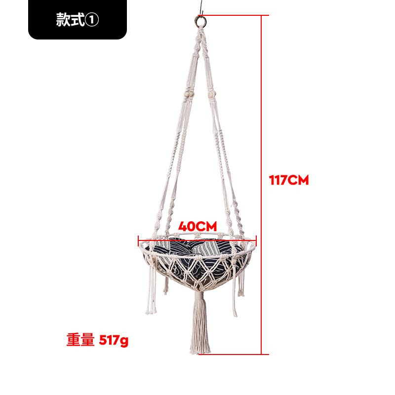 Handmade Boho Cat Hammock Hanging Bed for Pets Soft Woven Net Cozy Cat Nest
Handmade Boho Cat Hammock Hanging Bed for Pets Soft Woven Net Cozy Cat Nest
