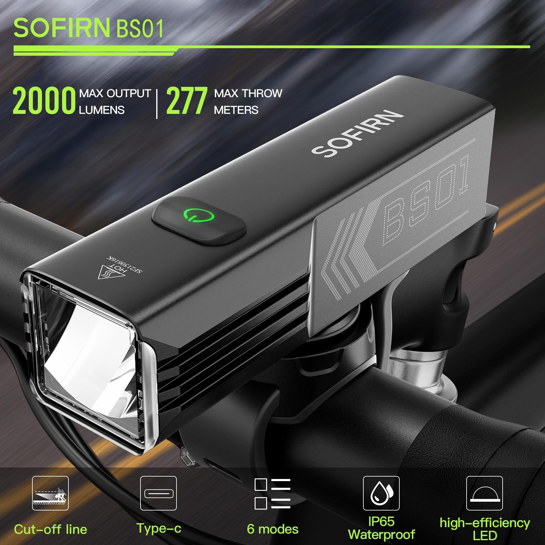 SOFIRN BS01 Мощный светодиодный фонарь для велосипеда, 2000 лм, зарядка через USB, 5000 мАч, передняя лампа для горного велосипеда, фонарик с функцией Power Bank bike light set чёрный
SOFIRN BS01 Мощный светодиодный фонарь для велосипеда, 2000 лм, зарядка через USB, 5000 мАч, передняя лампа для горного велосипеда, фонарик с функцией Power Bank bike light set чёрный