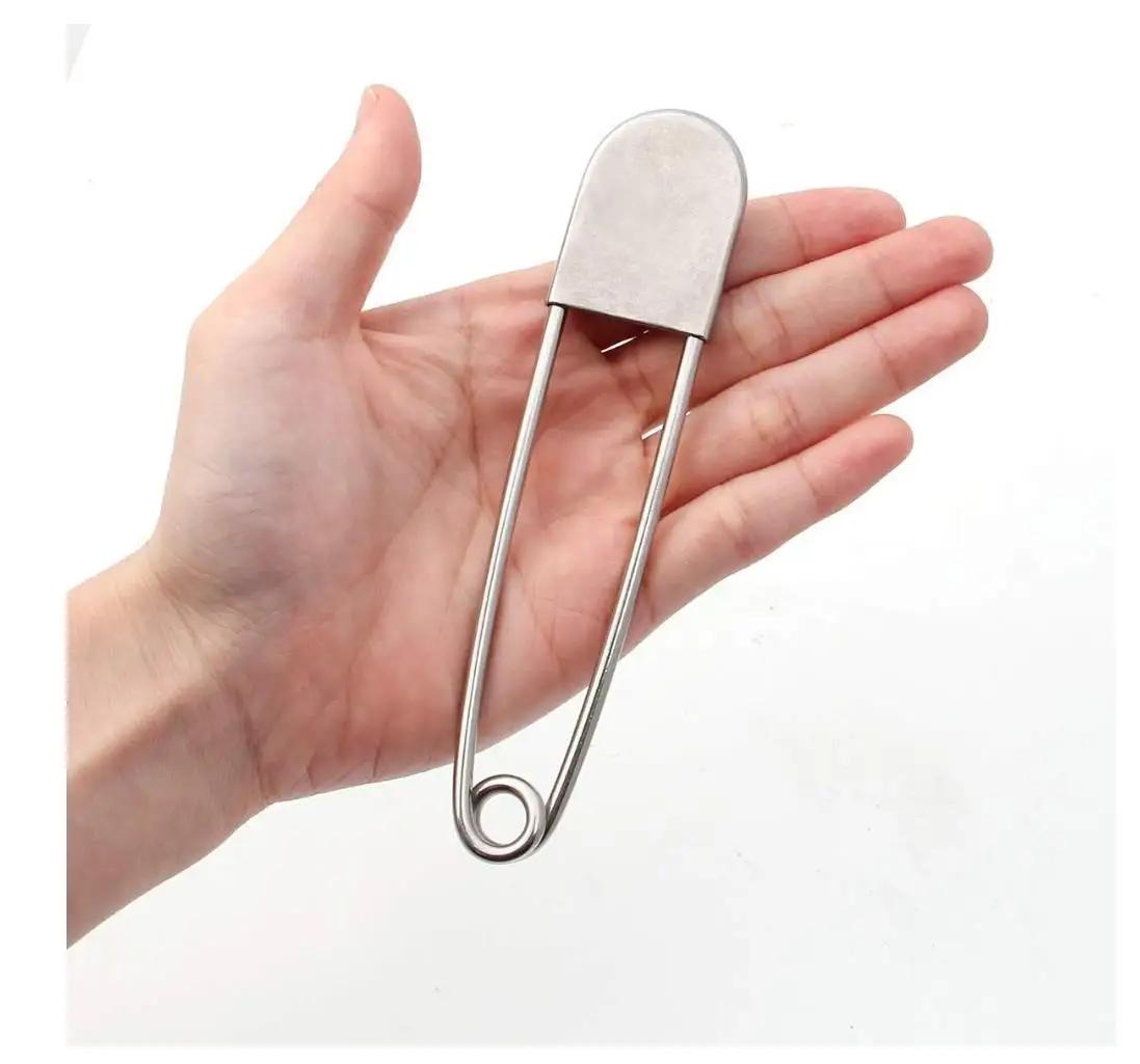 5pcs Large Size Silver Stainless Steel Safety Pin DIY Sewing Needles Wrapped Safety Pins Fixing Files Tools Apparel Accessories 12.7cm
5pcs Large Size Silver Stainless Steel Safety Pin DIY Sewing Needles Wrapped Safety Pins Fixing Files Tools Apparel Accessories 12.7cm