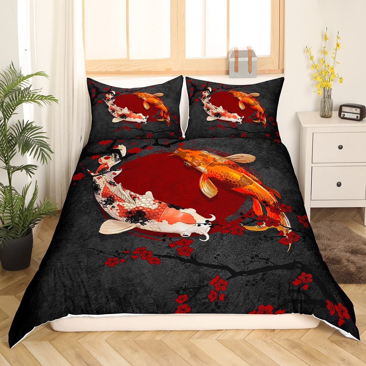 Пододеяльник Koi King Cherry Blossom Комплект постельного белья Ukiyo-e с изображением морских животных в японском стиле с изображением сакуры, розовый романтический пододеяльник (135x200cm)
Пододеяльник Koi King Cherry Blossom Комплект постельного белья Ukiyo-e с изображением морских животных в японском стиле с изображением сакуры, розовый романтический пододеяльник (135x200cm)