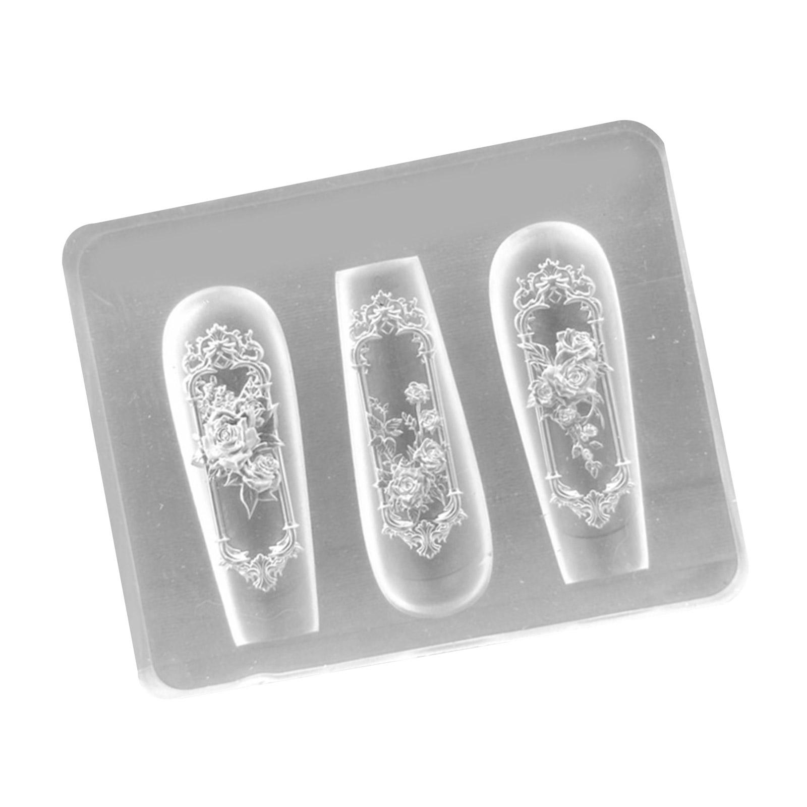 Easy Release Silicone Nail Stamp Mold Rose Window Shaped Manicure Patterns Mould Stylish Embossed Nail Accessories Mold
Easy Release Silicone Nail Stamp Mold Rose Window Shaped Manicure Patterns Mould Stylish Embossed Nail Accessories Mold