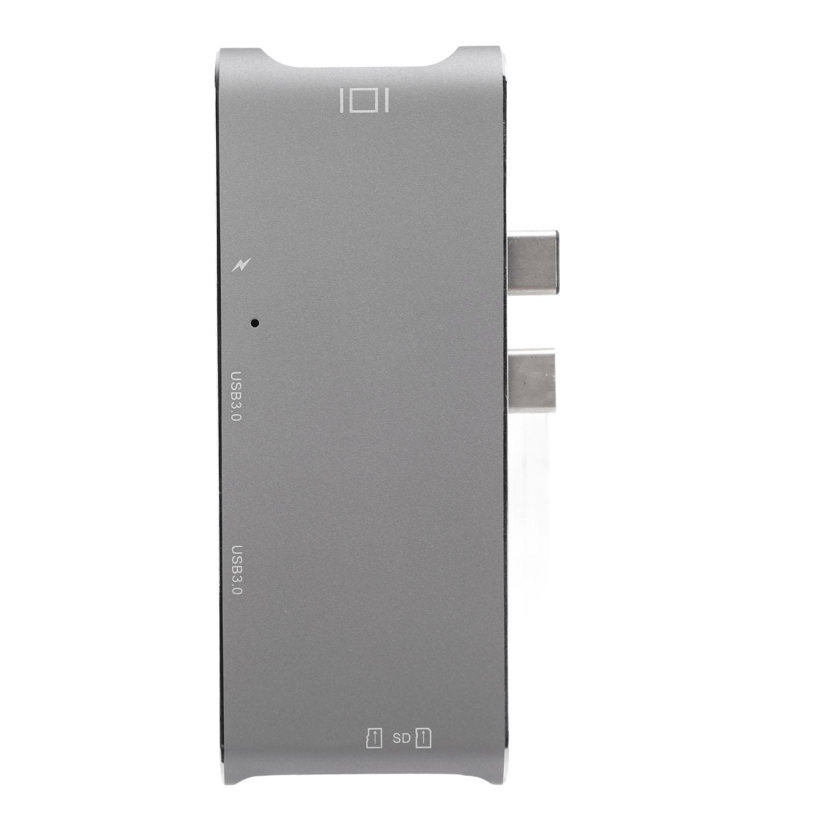 6 в 2 USB C концентратор алюминиевый сплав Plug and Play двойной тип C для чтения карт памяти с 4K HD медиа
6 в 2 USB C концентратор алюминиевый сплав Plug and Play двойной тип C для чтения карт памяти с 4K HD медиа