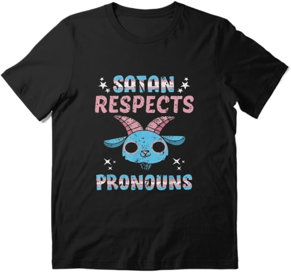 Funny Satan Respects Pronouns Goat Cartoon Graphic T-Shirt Unisex 100% Cotton Crew Neck Short Sleeve Casual Tee 5XL різнокольоровий
Funny Satan Respects Pronouns Goat Cartoon Graphic T-Shirt Unisex 100% Cotton Crew Neck Short Sleeve Casual Tee 5XL різнокольоровий