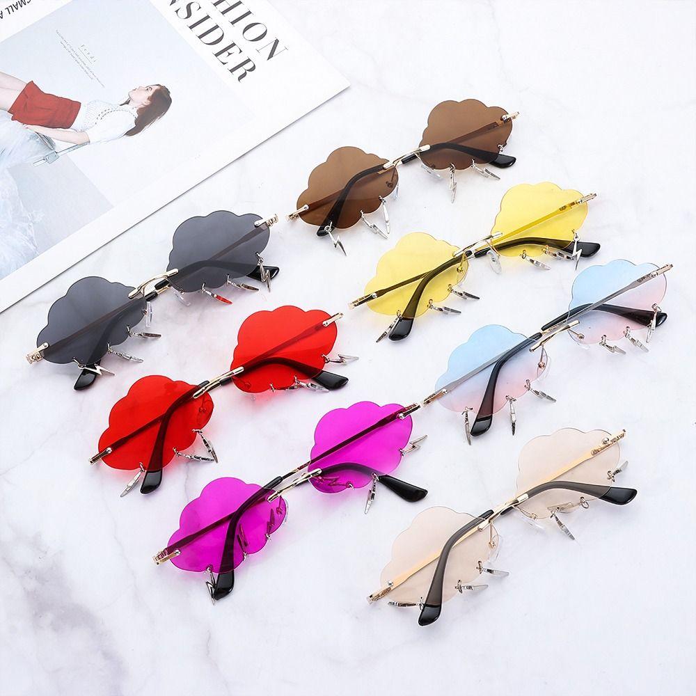 Glasses Disco Clouds Lightning Sunglasses 90s Sun Glasses Rimless Sunglasses Sunglasses for Women Purple
Glasses Disco Clouds Lightning Sunglasses 90s Sun Glasses Rimless Sunglasses Sunglasses for Women Purple