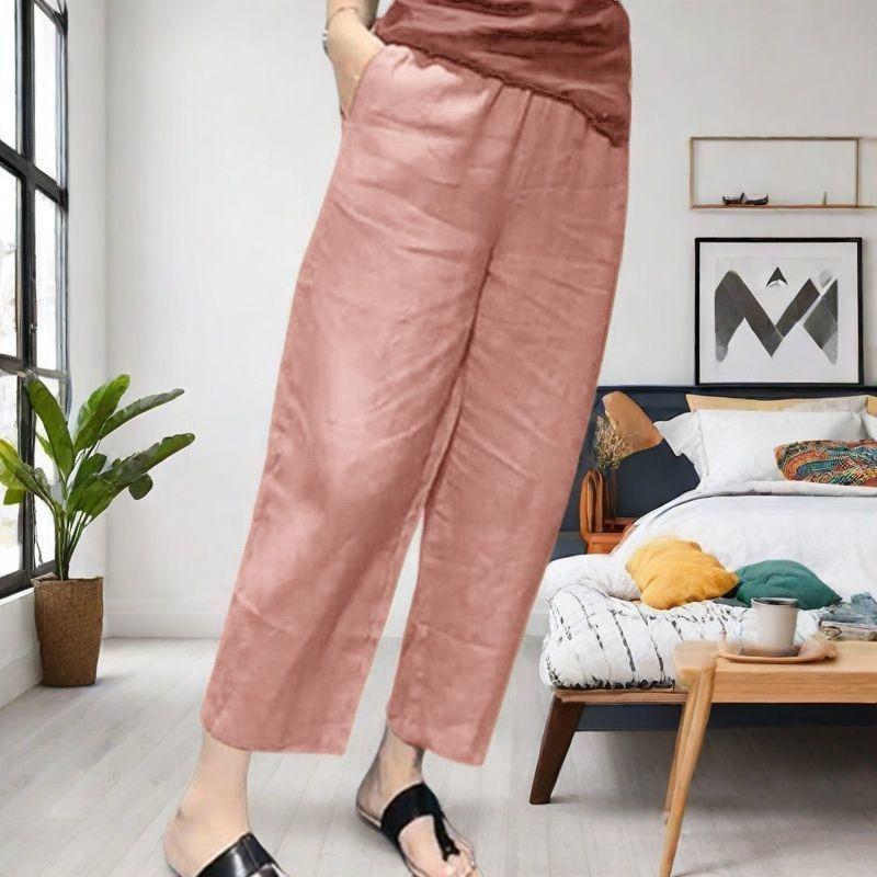 Retro Wide-leg Pants, Elastic Waist, Summer Casual Nine-point Pants, Cotton and Linen Wide-leg Pants, Women S рожевий
Retro Wide-leg Pants, Elastic Waist, Summer Casual Nine-point Pants, Cotton and Linen Wide-leg Pants, Women S рожевий