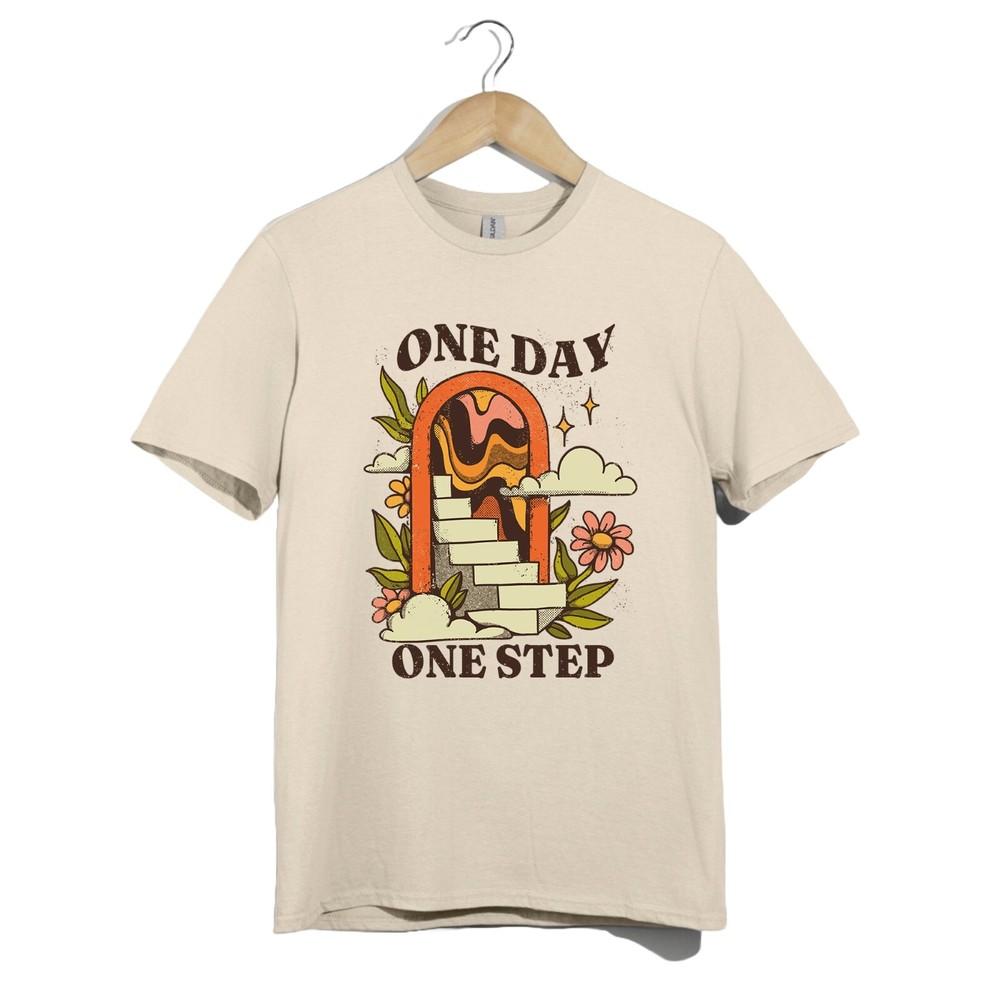One Day One Step T Shirt - Motivational Retro Stairs Unisex Tee for Positivity S
One Day One Step T Shirt - Motivational Retro Stairs Unisex Tee for Positivity S