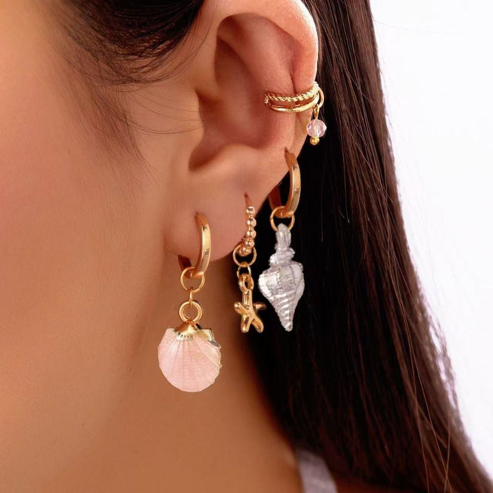 Exquisite Shell Hoop Earrings Metal Beach Style Drop Earrings Marine Style Earrings Holiday белый
Exquisite Shell Hoop Earrings Metal Beach Style Drop Earrings Marine Style Earrings Holiday белый