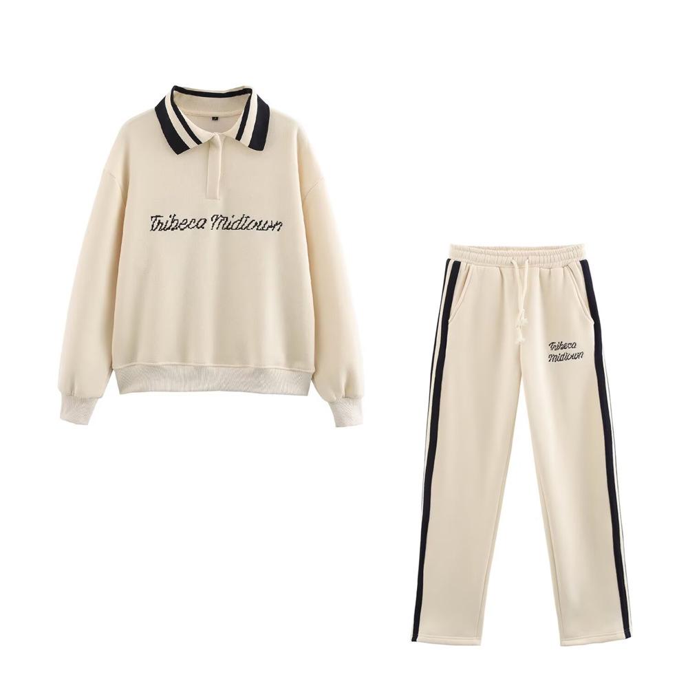 Spring 2025 Women s Casual Printed Polo Collar Sweatshirt & Straight Leg Pants Set Small
Spring 2025 Women s Casual Printed Polo Collar Sweatshirt & Straight Leg Pants Set Small