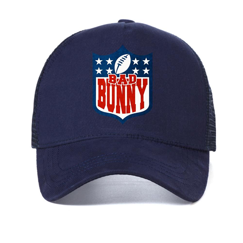Bad Bunny Football baseball cap Men Women Fashion Designer Clothing Graphic caps Summer snapback hat mesh adjustable trucker hat Adjustable темно-синього кольору
Bad Bunny Football baseball cap Men Women Fashion Designer Clothing Graphic caps Summer snapback hat mesh adjustable trucker hat Adjustable темно-синього кольору