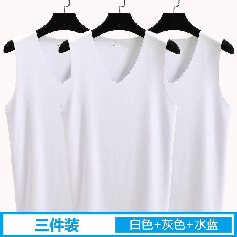 Seamless Ice Silk Vest Men s Slim Fit V Neck Summer Thin Youth Sleeveless T-shirt Quick-Drying Plus Size Underwear Basic Shirt White+White+White 185 (XXXL)
Seamless Ice Silk Vest Men s Slim Fit V Neck Summer Thin Youth Sleeveless T-shirt Quick-Drying Plus Size Underwear Basic Shirt White+White+White 185 (XXXL)