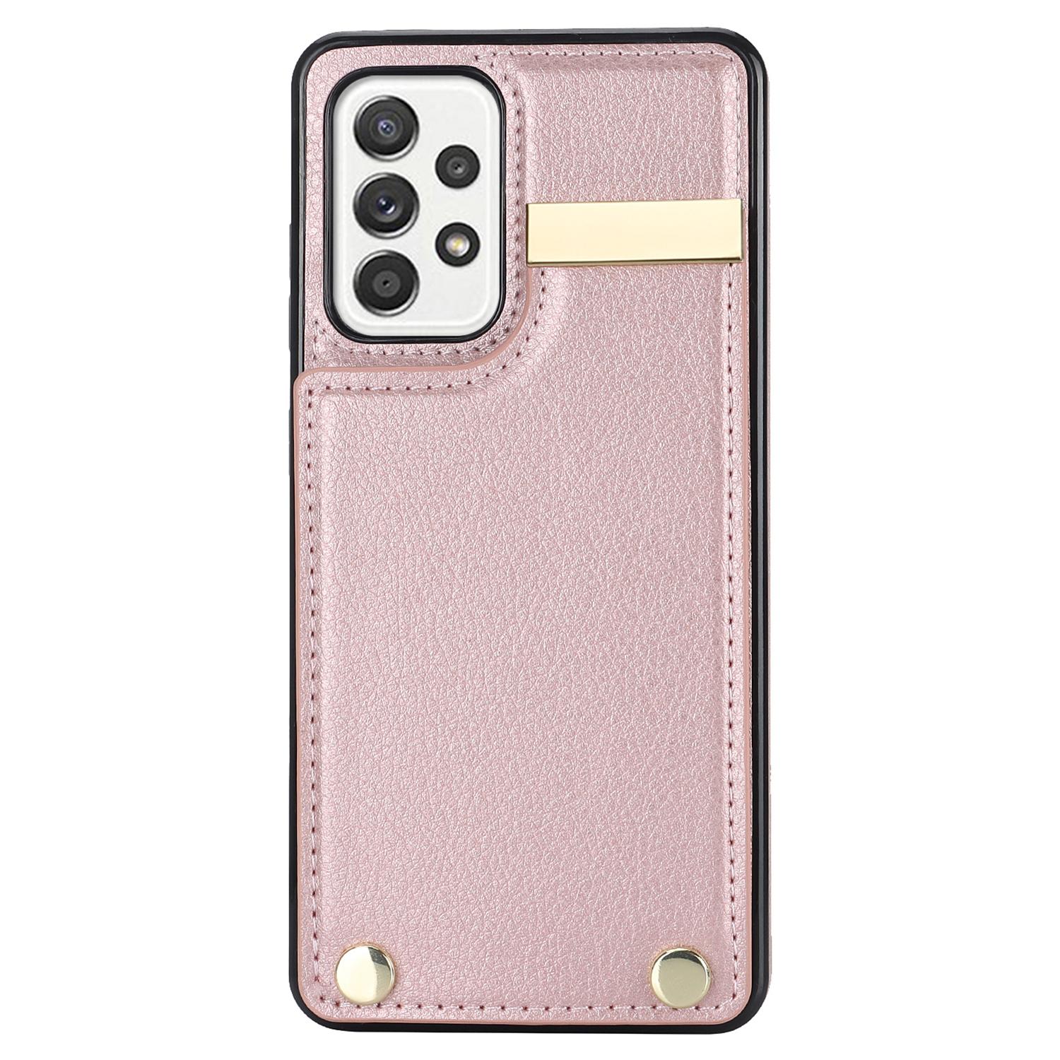 For Samsung Galaxy A52 4G/A52 5G/A52s 5G Case TPU+Leather Metal Decor Phone Cover with Card Holder Black
For Samsung Galaxy A52 4G/A52 5G/A52s 5G Case TPU+Leather Metal Decor Phone Cover with Card Holder Black