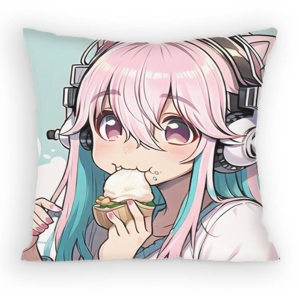 Cartoon Virtual Singer Super Sonico Pillow Case Sofa Living Room Bedroom Headboard Backrest Cushion Square Cushion Nap Time 30x30 cm
Cartoon Virtual Singer Super Sonico Pillow Case Sofa Living Room Bedroom Headboard Backrest Cushion Square Cushion Nap Time 30x30 cm