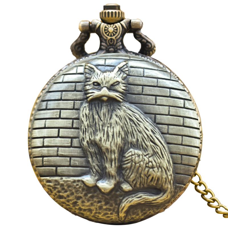 Vintage Bronze Clamshell Creative Handsome Cat Design Necklace Quartz Pocket Watch Gift Universal Male And Female Students бронзовий
Vintage Bronze Clamshell Creative Handsome Cat Design Necklace Quartz Pocket Watch Gift Universal Male And Female Students бронзовий