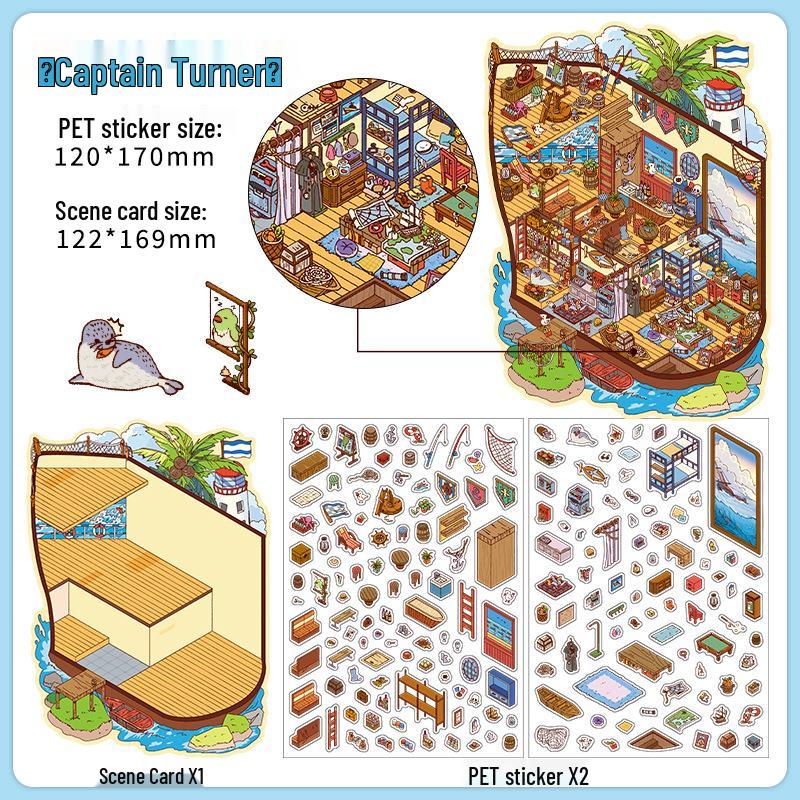 PaperMorePET Landscape Sticker: Cartoon Miniature House Collage for Kids
PaperMorePET Landscape Sticker: Cartoon Miniature House Collage for Kids
