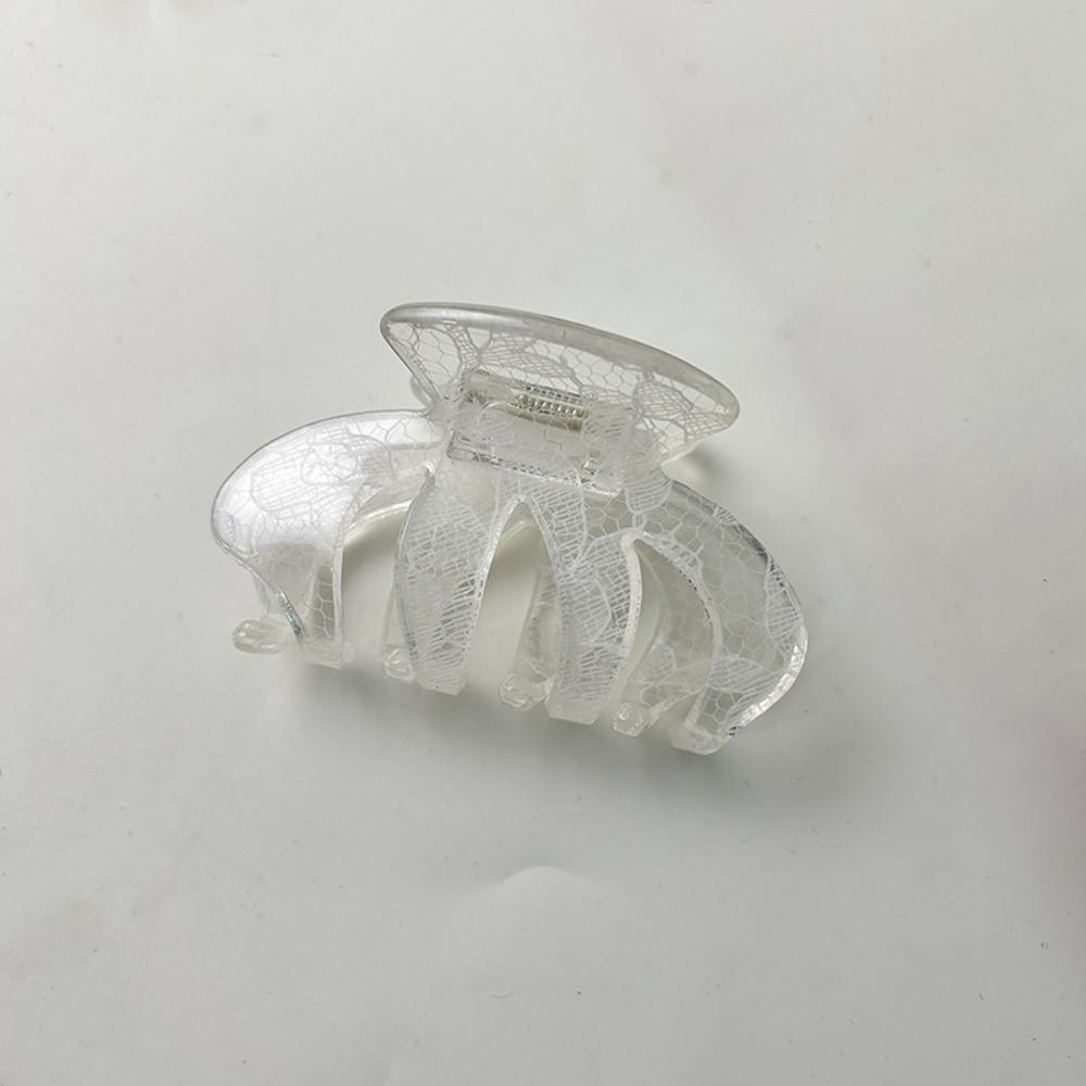 Lace Pattern Hair Claw Acetate Shark Hair Grasp Trendy Hair Clip Daily Use 1# White 6.5cm
Lace Pattern Hair Claw Acetate Shark Hair Grasp Trendy Hair Clip Daily Use 1# White 6.5cm
