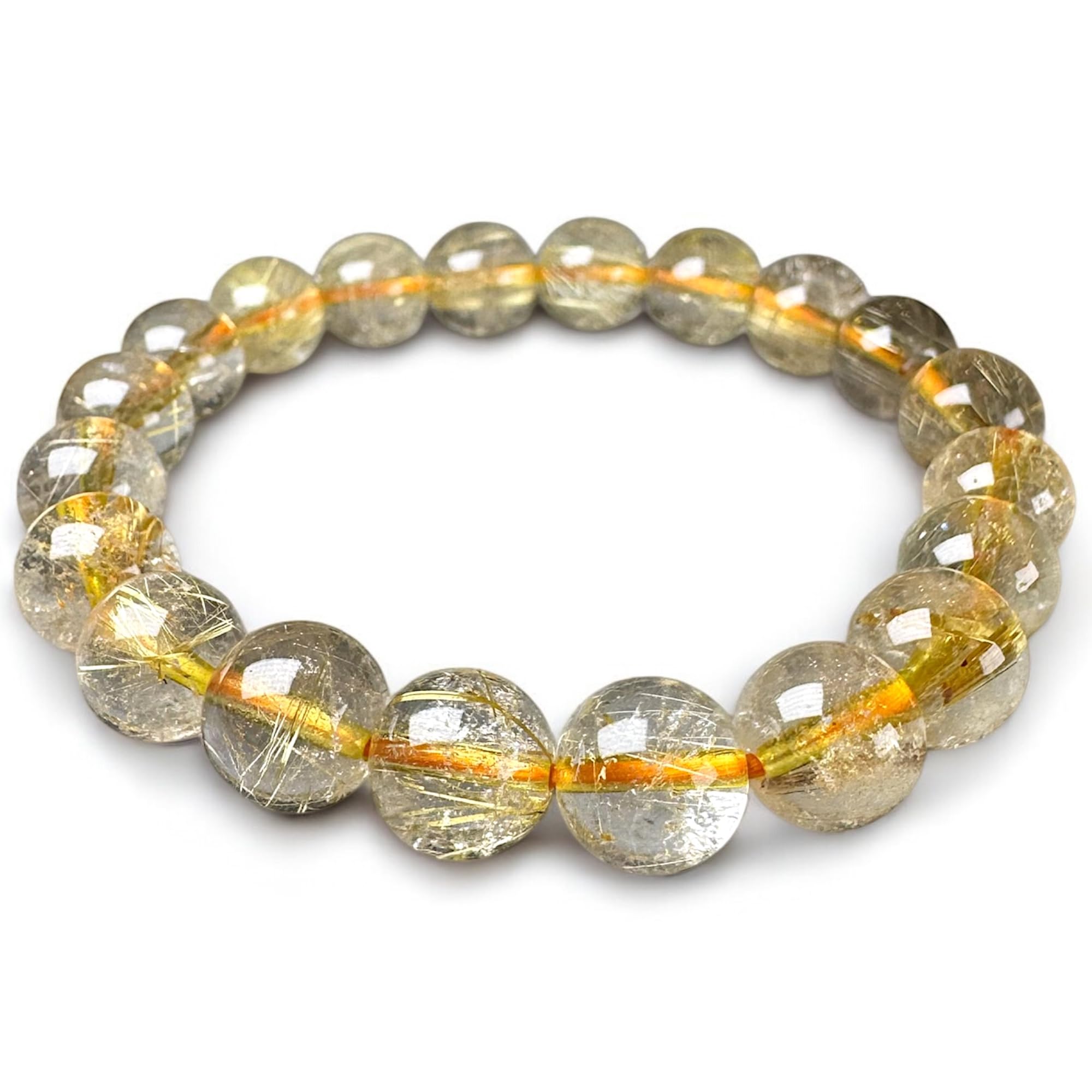 Women s Gold Power Stone Bracelet with Natural Rutilated Quartz Stone, 10mm, Good Luck and Wealth, Includes Brand Logo Drawstring Bag
Women s Gold Power Stone Bracelet with Natural Rutilated Quartz Stone, 10mm, Good Luck and Wealth, Includes Brand Logo Drawstring Bag