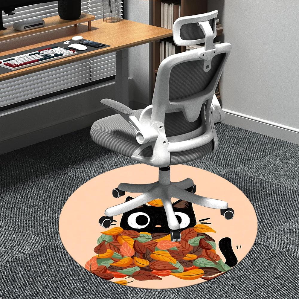 1pc Autumn Leaves Cat Office Round Area Rug, Indoor Mat Suitable ForOffice, Under Office Chairs Bedroom Living Room Home Decor, Room Deco u14 80cm by 80cm
1pc Autumn Leaves Cat Office Round Area Rug, Indoor Mat Suitable ForOffice, Under Office Chairs Bedroom Living Room Home Decor, Room Deco u14 80cm by 80cm