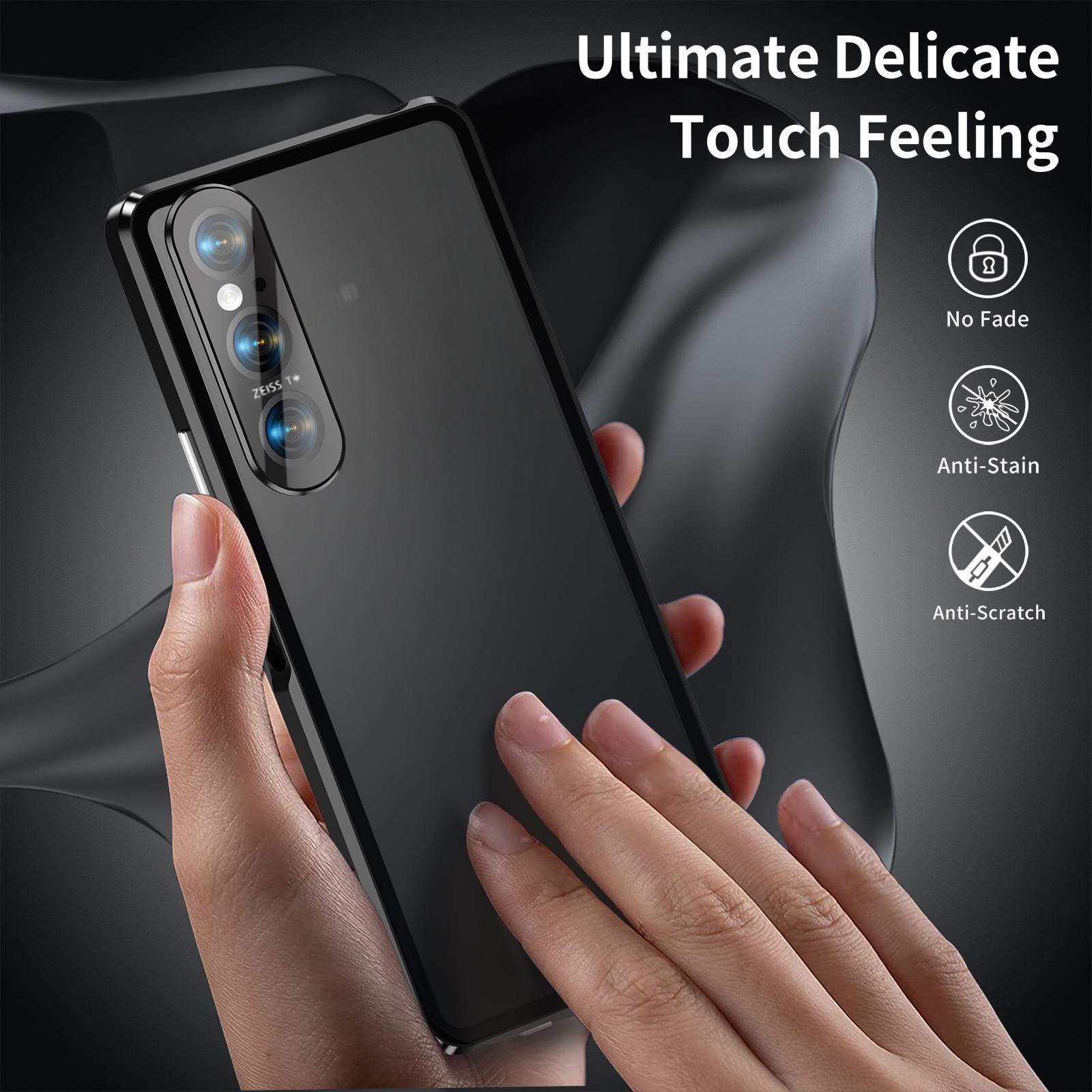 For Sony Xperia 1 VI Clear Case Tempered Glass+Metal+PC Back Magnetic Phone Cover Silver
For Sony Xperia 1 VI Clear Case Tempered Glass+Metal+PC Back Magnetic Phone Cover Silver