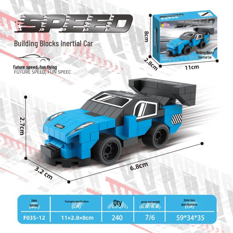 Inertial Pull-Back Sports Car Building Blocks Compatible with Lego - Racing Car Model Educational Toy Gift.
Inertial Pull-Back Sports Car Building Blocks Compatible with Lego - Racing Car Model Educational Toy Gift.