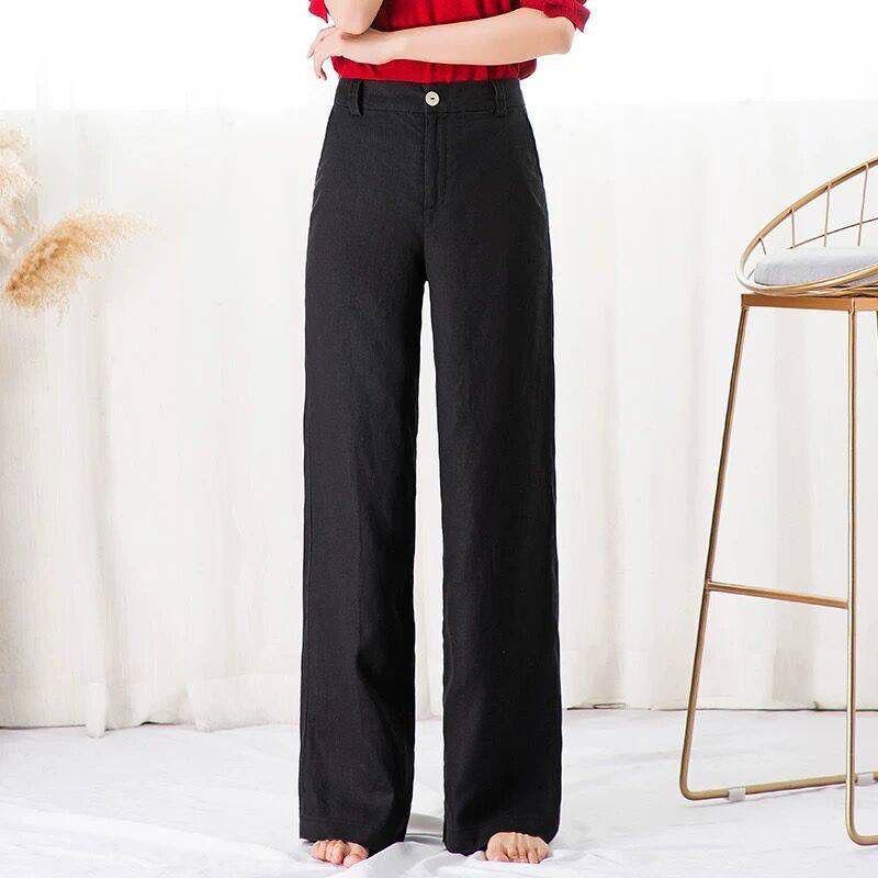 High Waist Wide Leg Cotton Linen Pants for Women - Summer Loose Fit, Korean Style. 3XL (Recommend 130-145 lbs) чорний
High Waist Wide Leg Cotton Linen Pants for Women - Summer Loose Fit, Korean Style. 3XL (Recommend 130-145 lbs) чорний