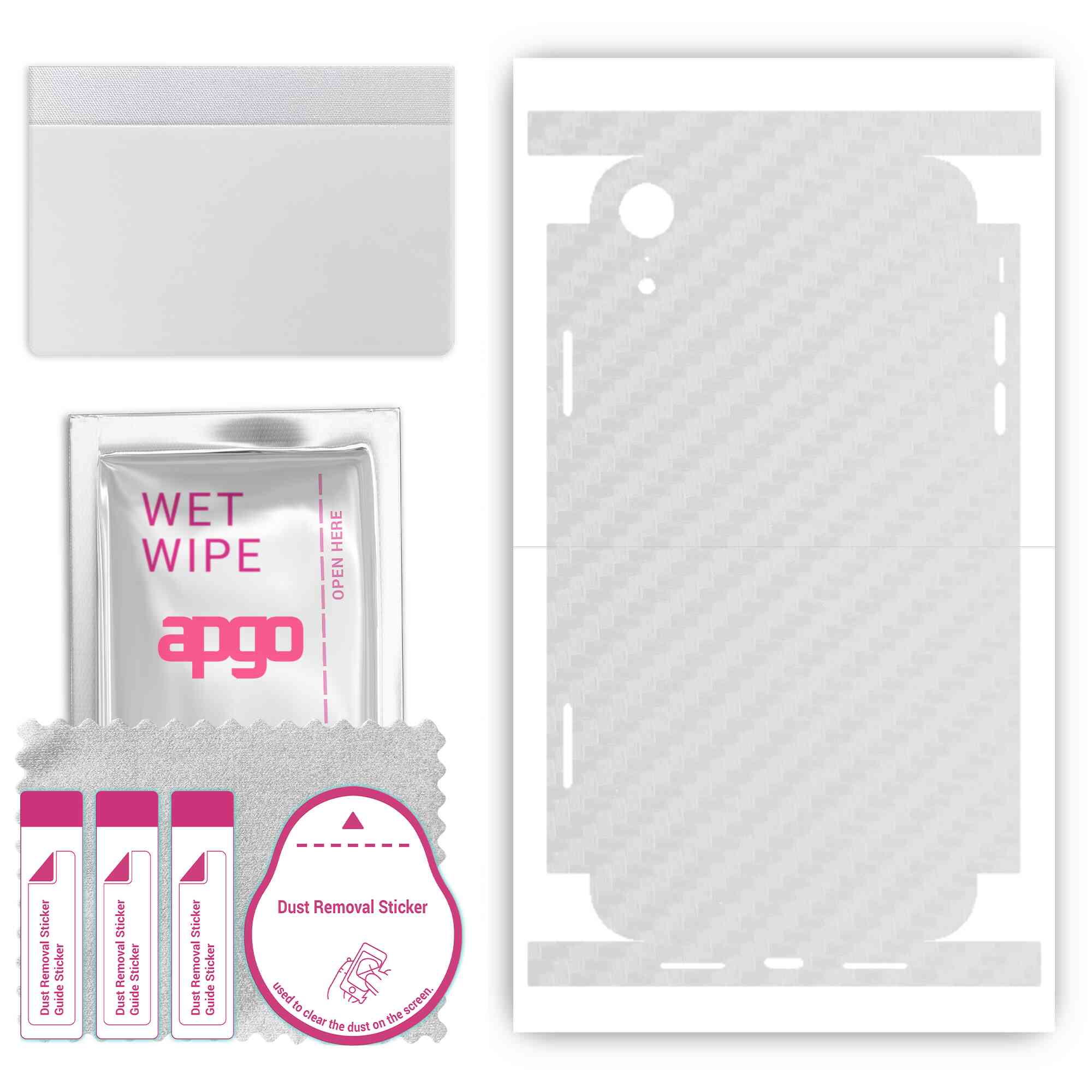 Apgo Protective Skin Sticker for the back+sides compatible with Apple iPhone XR, Full Wrap Film, Foil, Vinyl - Pattern Transparent Carbon
Apgo Protective Skin Sticker for the back+sides compatible with Apple iPhone XR, Full Wrap Film, Foil, Vinyl - Pattern Transparent Carbon