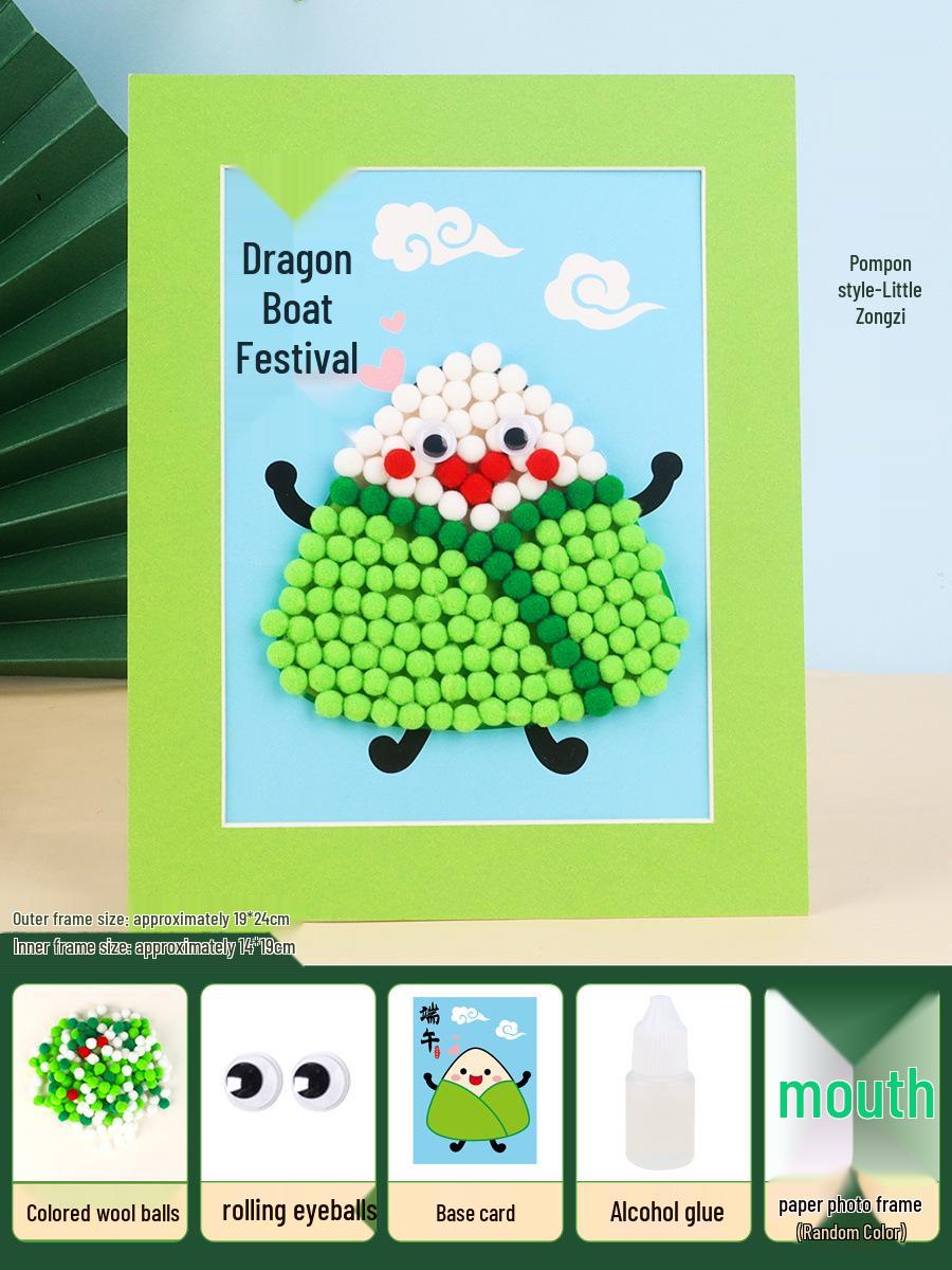 Праздник драконьих лодок Детский набор для DIY-рисования пуговицами и коллажа из помпонов
Праздник драконьих лодок Детский набор для DIY-рисования пуговицами и коллажа из помпонов