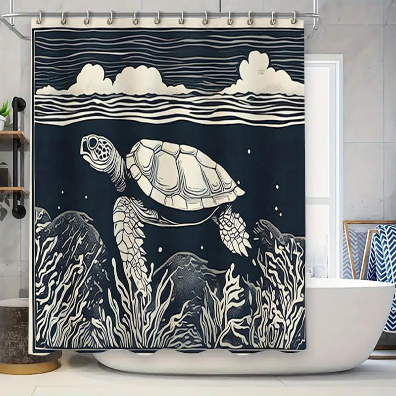 Underwater Turtle Bathing Room Decoration Shower Curtain Waterproof Blue White Colorful Design Modern Bathroom Accessories W60H190(CM)-1 Pcs
Underwater Turtle Bathing Room Decoration Shower Curtain Waterproof Blue White Colorful Design Modern Bathroom Accessories W60H190(CM)-1 Pcs