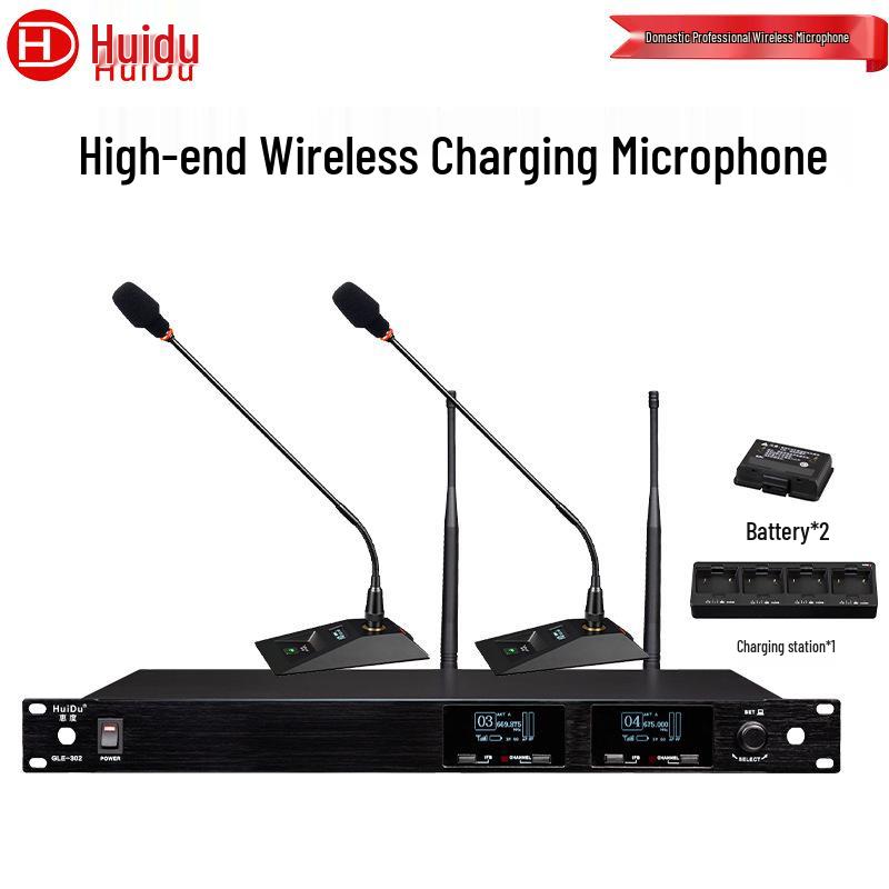 HuiDu GLE-202 Pro Wireless Dual Super-Directional Conference Microphone
HuiDu GLE-202 Pro Wireless Dual Super-Directional Conference Microphone