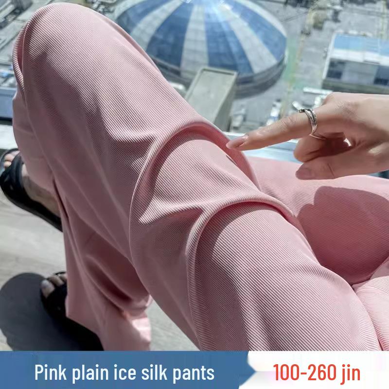 Plus-Size Women s High-Waist Ice Silk Wide-Leg Pants - Summer Thin, Floor-Length, Casual Straight-Leg 6XL 190-220 jin розовый
Plus-Size Women s High-Waist Ice Silk Wide-Leg Pants - Summer Thin, Floor-Length, Casual Straight-Leg 6XL 190-220 jin розовый