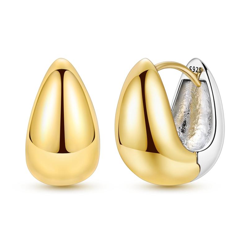 925 Sterling Silver Golden Chunky Teardrop Huggie Hoop Earrings Minimalist Bean Shape Drop Earrings Everyday Fine Jewelry Gift
925 Sterling Silver Golden Chunky Teardrop Huggie Hoop Earrings Minimalist Bean Shape Drop Earrings Everyday Fine Jewelry Gift