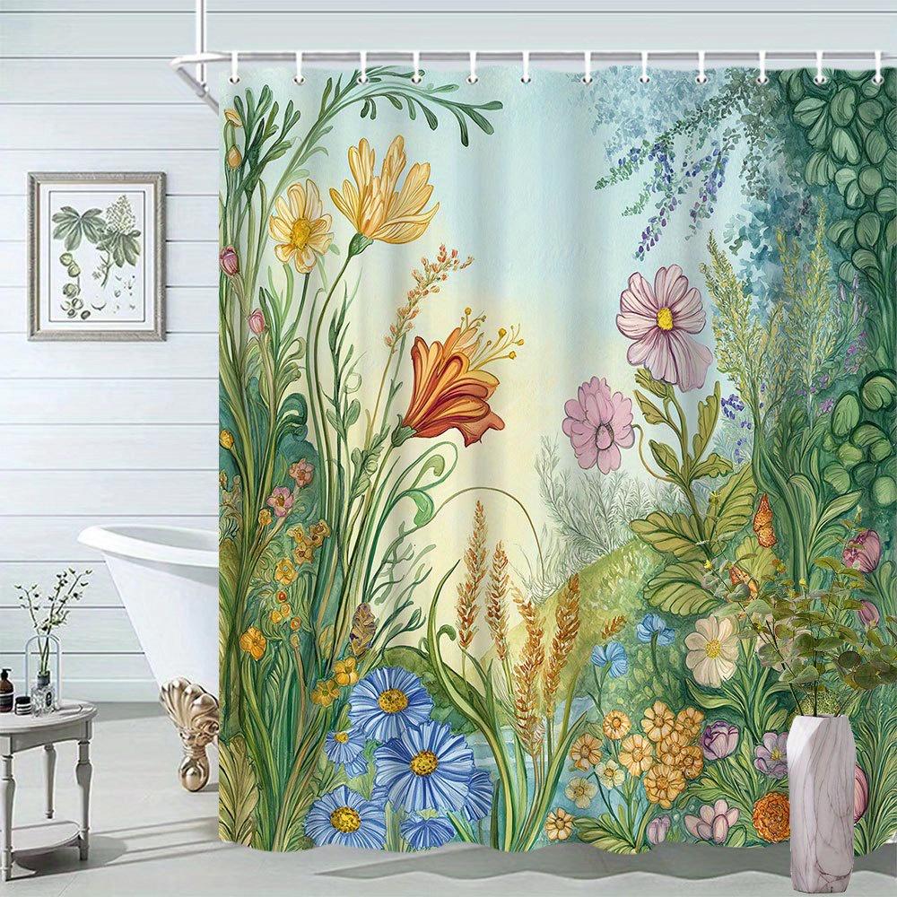 Floral Creative Shower Curtain - Natural Plant Scenery & Sunlight Pattern, Colorful Garden Design, Polyester Bathroom Decor W60H190(CM)-1 Pcs
Floral Creative Shower Curtain - Natural Plant Scenery & Sunlight Pattern, Colorful Garden Design, Polyester Bathroom Decor W60H190(CM)-1 Pcs