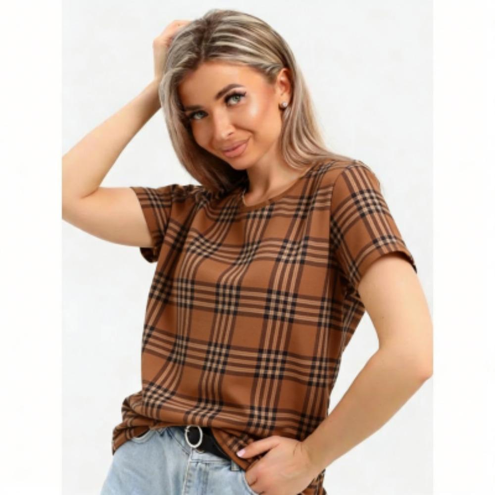 Women s T-shirt Grid Stripe Print T-shirt Fashion Casual Plus Sized Short Sleeve Women s Summer Tees Tops Clothing XXS
Women s T-shirt Grid Stripe Print T-shirt Fashion Casual Plus Sized Short Sleeve Women s Summer Tees Tops Clothing XXS