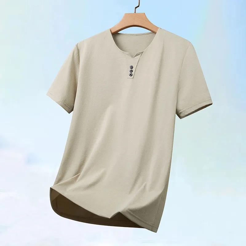 2026 New Men s Business Casual Three Button V-neck Short Sleeved T-shirt Korean Style Summer Comfortable Versatile Top XXXL хакі
2026 New Men s Business Casual Three Button V-neck Short Sleeved T-shirt Korean Style Summer Comfortable Versatile Top XXXL хакі